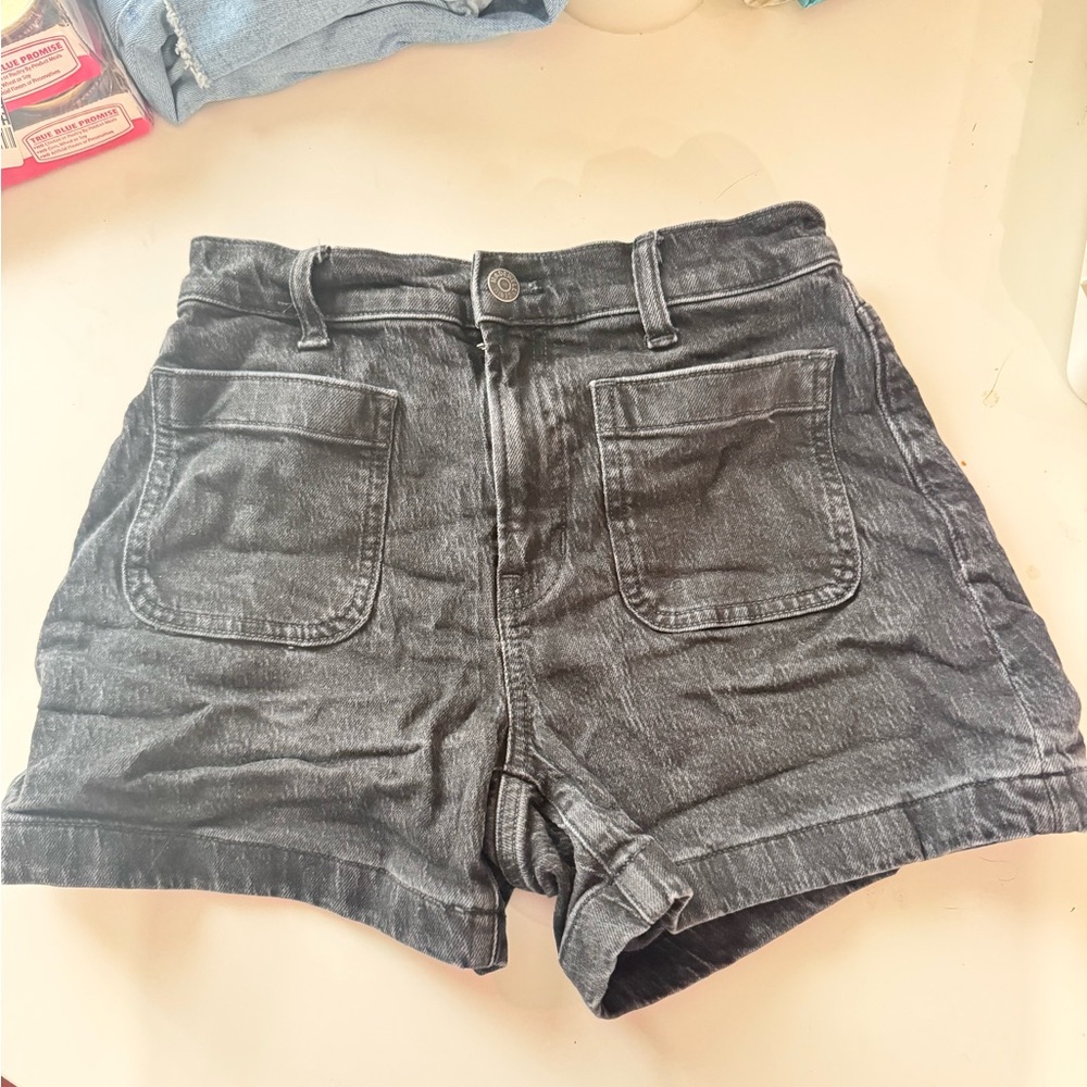 Madewell Black Jean Shorts